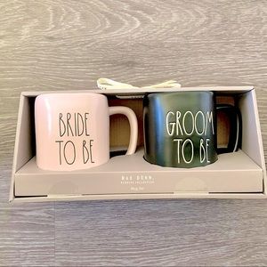 NWT Rae Dunn Bride & Groom To Be Mug Set